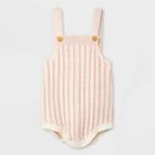 Baby Braided Cable Sweater Romper - Cat & Jack Light Pink Newborn