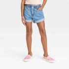 Girls' High-rise Paper Bag Jean Shorts - Cat & Jack Medium Wash Xs,