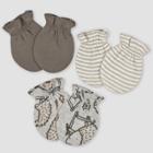 Gerber Baby 3pk Hedgehog Mittens - Navy Blue/gray