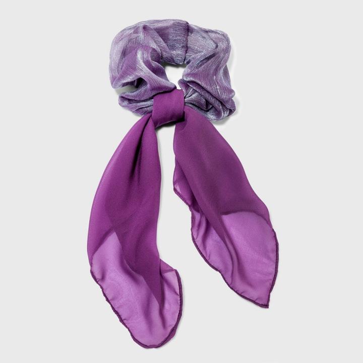 Organza Jumbo Hair Twister With Solid Scarf Tails - Wild Fable Purple