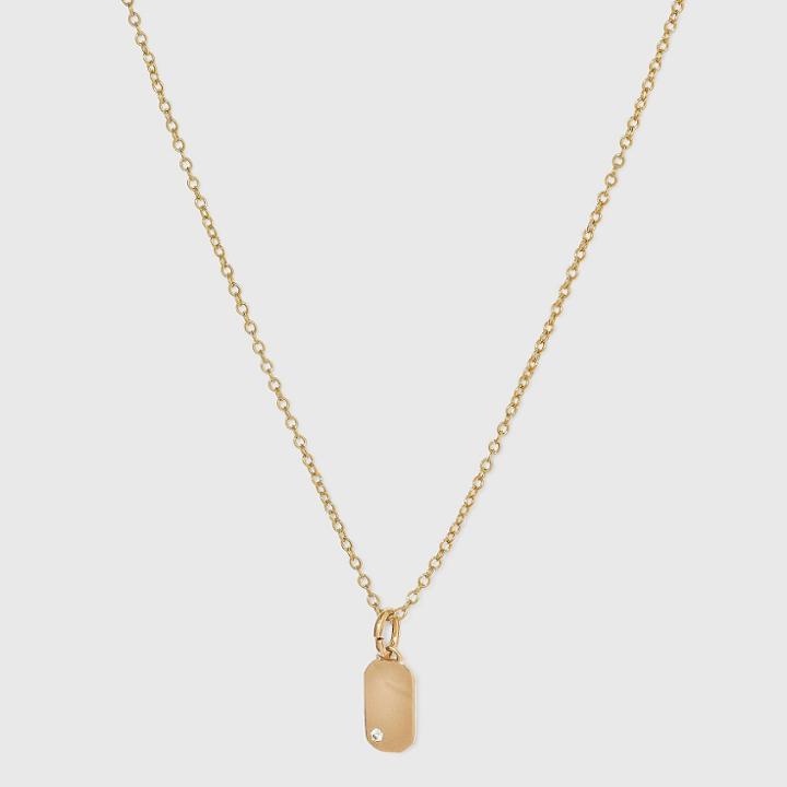14k Gold Plated Cubic Zirconia Design Pendant Necklace - A New Day
