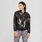 Women's Metallic Windbreaker Poncho - Joylab Black