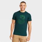 Men's Printed Graphic T-shirt - Goodfellow & Co Dark Green