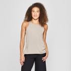 Mpg Sport Women's Elastic Strap Knit Tank - Silver