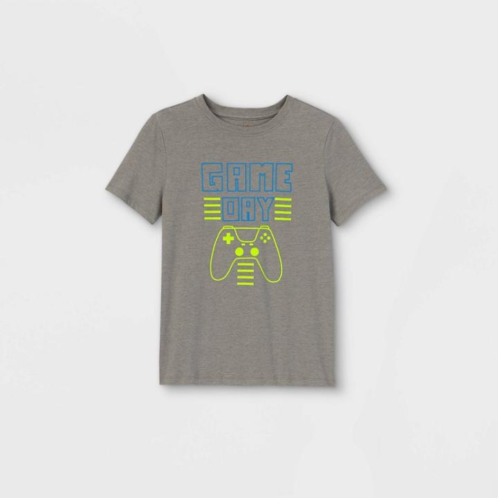 Boys' Short Sleeve Gaming Console Graphic T-shirt - Cat & Jack Gray