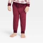 Toddler Boys' Pull-on Plush Micro-fleece Jogger Pants - Cat & Jack Maroon