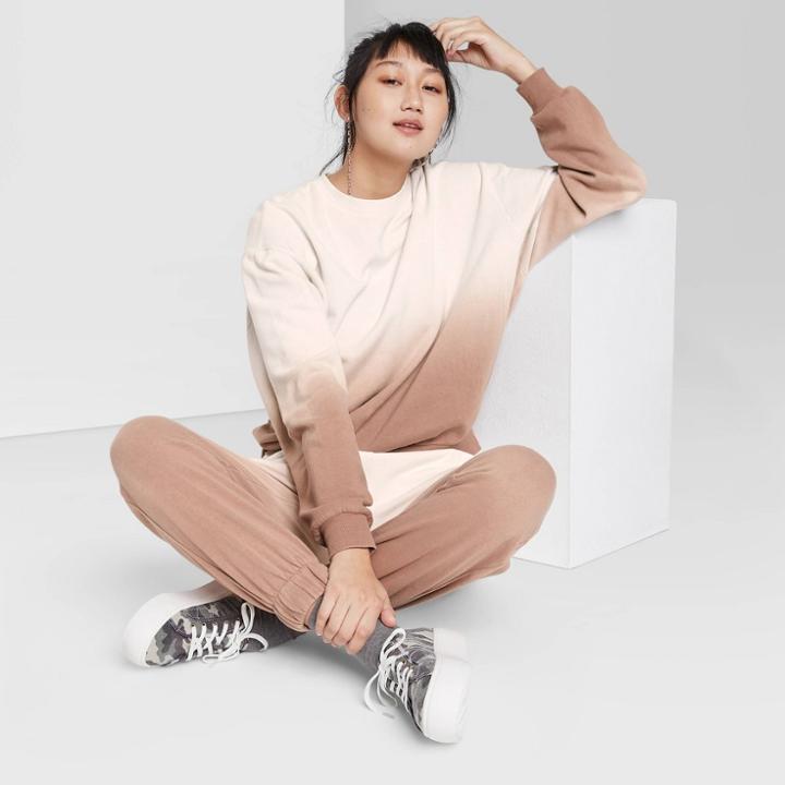 Women's Oversized Sweatshirt - Wild Fable Brown Ombre