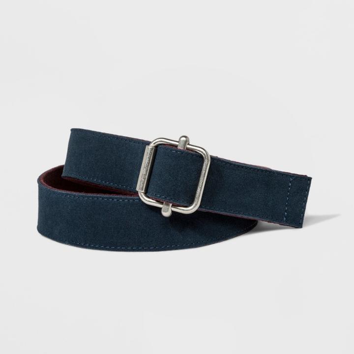 Men's Reversible Suede Webbing Belt - Goodfellow & Co Blue