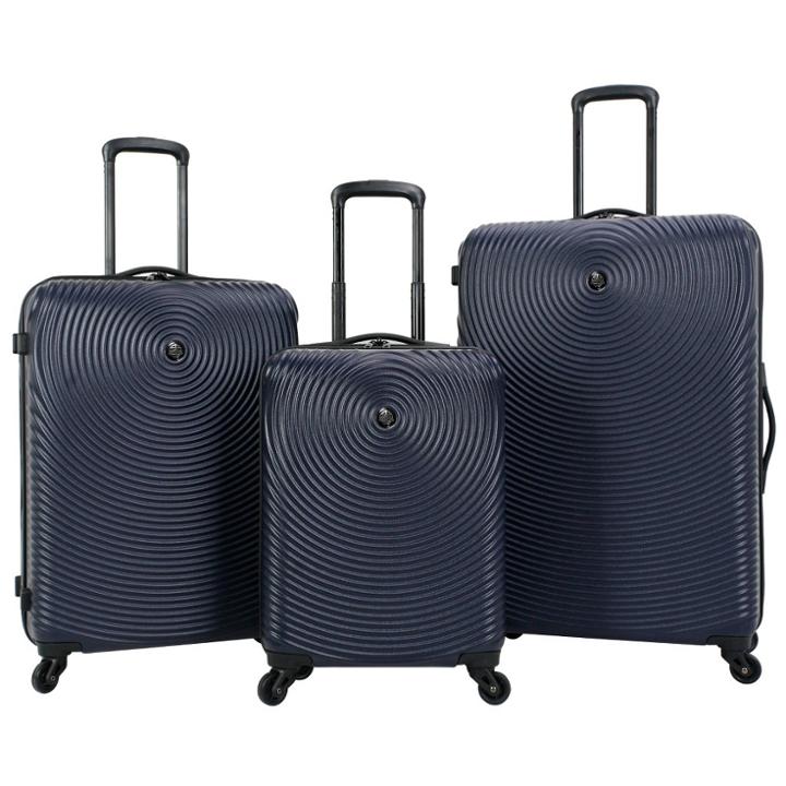 Skyline 3pc Spinner Hardside Luggage Set - Navy, Blue
