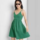 Women's Sleeveless French Terry Leisure Dress - Wild Fable Jade