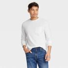 Men's Standard Fit Long Sleeve T-shirt - Goodfellow & Co White