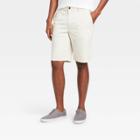 Men's 10.5 Linden Flat Front Shorts - Goodfellow & Co - Light Cream 28,