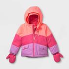 Toddler Girls' Colorblock Bomber Jacket - Cat & Jack Pink/purple