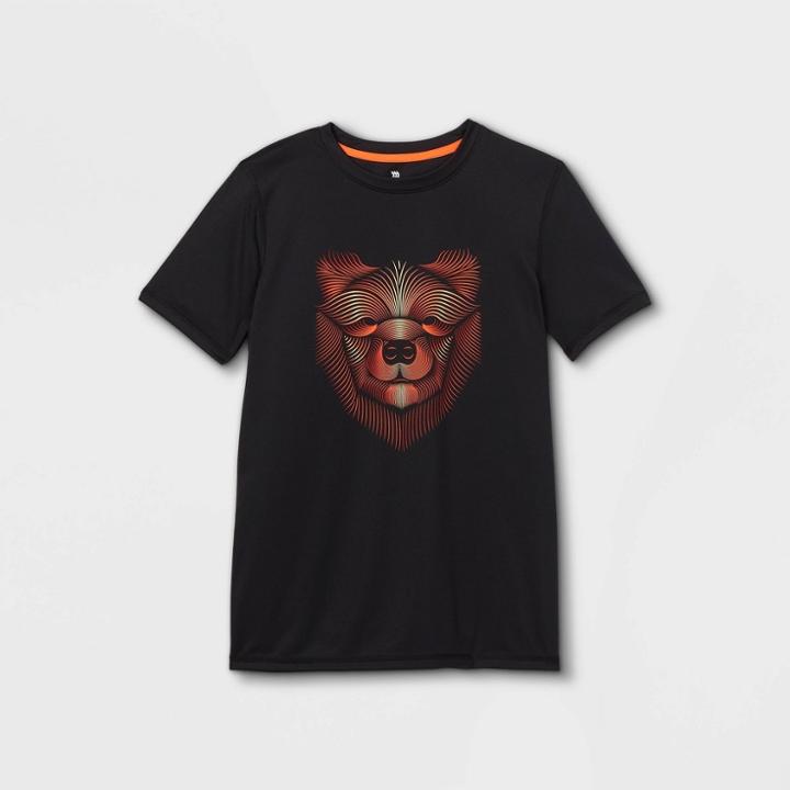 Boys' Short Sleeve Bear Graphic T-shirt - All In Motion Black