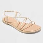 Women's Sierra Wide Width Strappy Sandals - A New Day Gold
