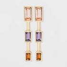 Multi Baguette Stone Post Earrings - A New Day ,