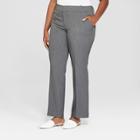 Women's Plus Size Bootcut Trouser Pants - Ava & Viv Gray 26w, Dark Heather