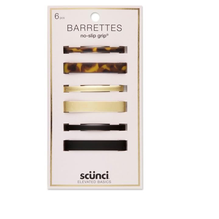 Conair Scunci Rectangular Stay Tight Barrettes