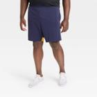Men's Big & Tall Mesh Shorts - All In Motion Navy/gold