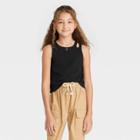 Girls' Cut Out Tank Top - Art Class Black