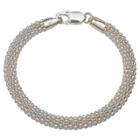 Target Women's Round Korean Bracelet In Sterling Silver - Gray