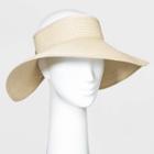 Women's Roll Up Visor Hats - A New Day Natural One Size, Women's, Yellow