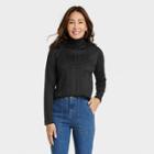 Women's Long Sleeve Turtleneck Top - Knox Rose Black