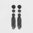 Sugarfix By Baublebar Pearlescent Beaded Tassel Earrings - Black