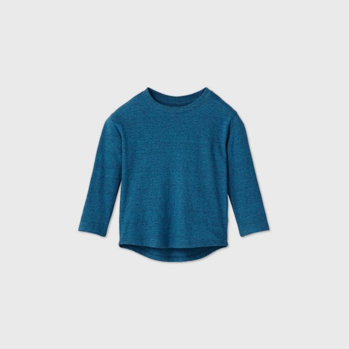 Toddler Boys' Knit Long Sleeve T-shirt - Cat & Jack Green