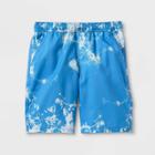 Plusboys' Tie-dye Pull-on Volley Swim Trunks - Art Class Blue