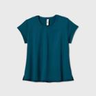 Women's Plus Size Shadow Striped Short Sleeve T-shirt - All In Motion Teal