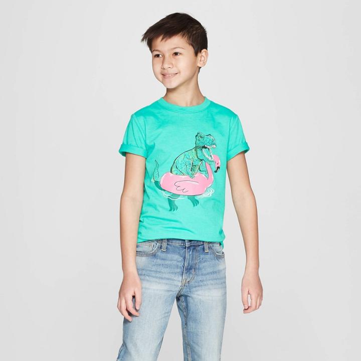 Petiteboys' Short Sleeve Graphic T-shirt - Cat & Jack Green S, Boy's,