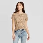 Women's Animal Print Camel Short Sleeve T-shirt Zoe+liv (juniors') - Tan Xs, Women's, Brown