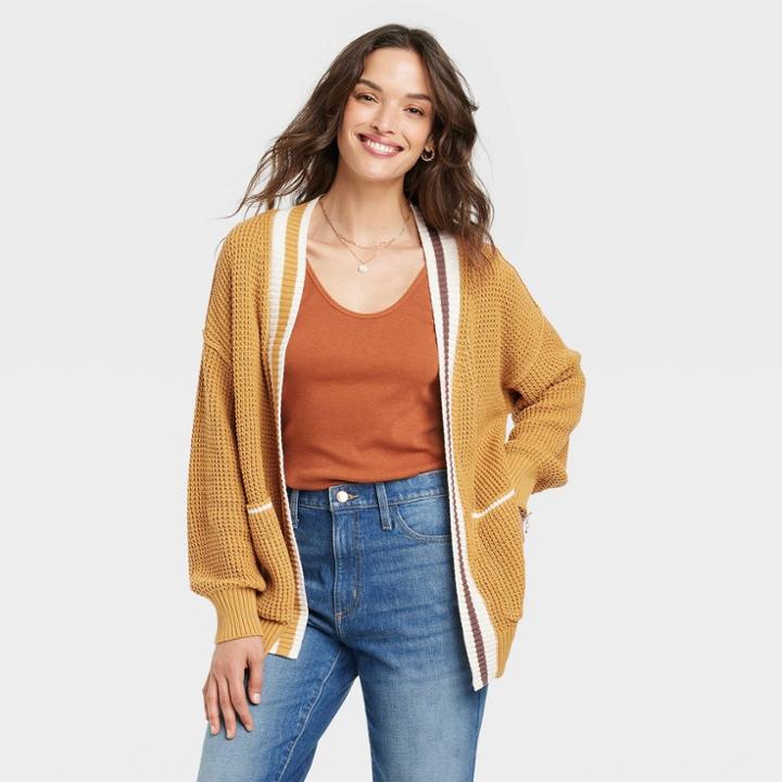 Women's Open-front Cardigan - Universal Thread Yellow