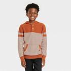 Boys' Colorblock Striped Hoodie Sweater - Cat & Jack Dark Orange