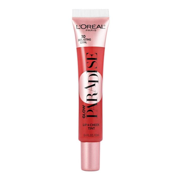 L'oreal Paris Glow Paradise Lip And Cheek Tint - Everlasting Coral