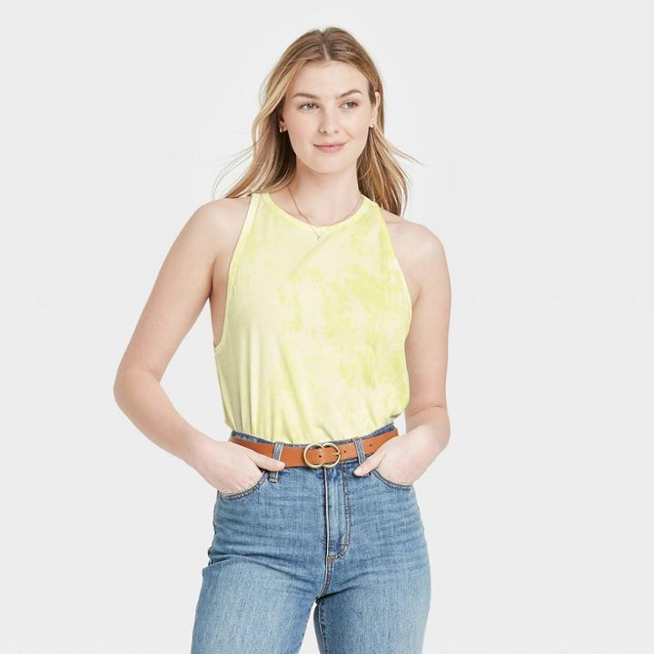 Women's Tank Top - Universal Thread Yellow/white