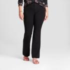 Women's Flare Curvy Bi-stretch Twill Pants - A New Day Black 10l,