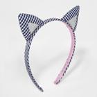 Girls' Cat Ears Printed Headband - Cat & Jack Navy (blue)