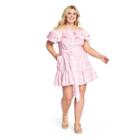 Women's Plus Size Floral Print Off The Shoulder Dress - Lisa Marie Fernandez For Target Pink