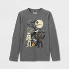 Boys' Star Wars Halloween Long Sleeve Graphic T-shirt - Charcoal Gray