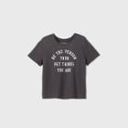 Fifth Sun Women's 'be The Person Your Pet Thinks You Are' Short Sleeve Graphic T-shirt - Charcoal Heather
