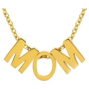 Women's Elya 18k Gold Plated 'mom' Pendant Necklace
