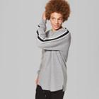 Men's Long Sleeve Side Striped Sweatshirt - Original Use Charcoal