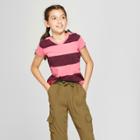 Girls' Short Sleeve Stripe T-shirt - Cat & Jack Pink