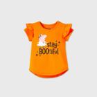 Toddler Girls' Peppa Pig Bootiful Halloween Short Sleeve T-shirt - Orange