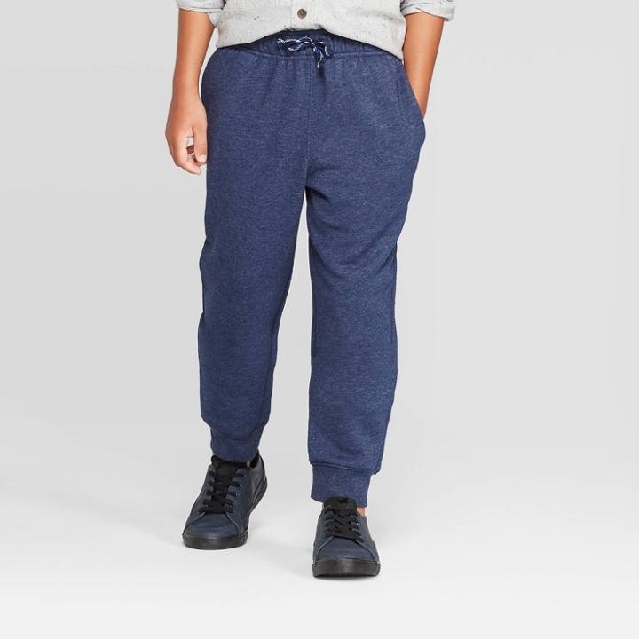 Boys' Fleece Pants - Cat & Jack Navy L, Boy's, Size: