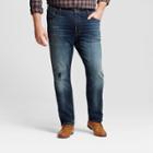 Men's Big & Tall Slim Fit Jeans With Destruction - Goodfellow & Co Dark Denim Wash
