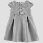 Toddler Girls' Glitter Holiday Dressy Dress - Just One You Made By Carter's Silver 3t, Girl's, Gray