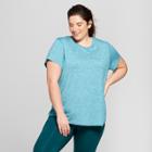 Women's Plus-size Soft Tech T-shirt - C9 Champion Mermaid Green Heather